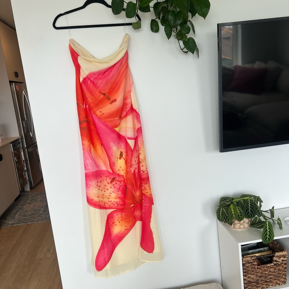 Peppermayo Pink and Cream Floral Dress